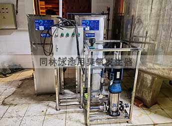 顺利完成游泳池用200g/h臭氧发生器验收